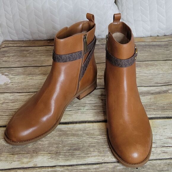 MICHAEL Michael Kors Tan Ankle Boots Size 10 - Picture 3 of 4